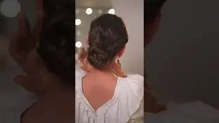 Стильный небрежный пучок за 10 минут🤩 #hairtutorial #hair #прическа #локоны #волосы #пучок