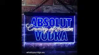 Absolut Vodka Country Of Sweden LED Neon Sign
