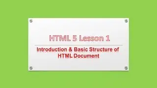 Basic structure of HTML document