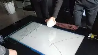 Our touch foils can work on a double decker glass, glass thickness up to 12mm.