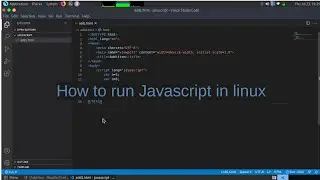 how to run Javascript in Ubuntu 20.04