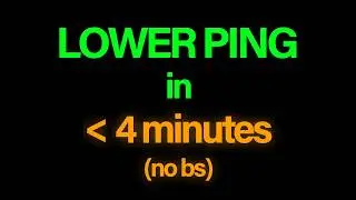 How to get lower ping in less than 4 minutes (no bs)