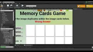 UE4/UE5 Memory Cards Game - Background Game and Back of Image Cards Customization