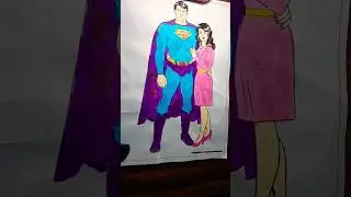 how to DrAw Superman with wife❤️