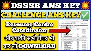 DSSSB ANSWER KEY CHALLENGE ANSWER KEY DOWNLOAD DSSSB QUESTION PAPER #dsssb #dsssbanswerkey #anskey