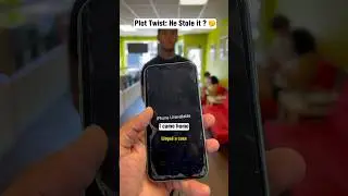 Plot Twist : He Stole the IPhone and wanted to Unlock it 🤔 #shorts #iphone15 #apple #iphone #ios17