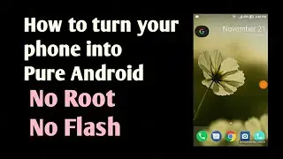 How to turn your phone into 'Android pure' No Root No flash