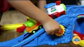 Go! Go! Smart Wheels Train Station Playset from Vtech kids toy review spanish and english
