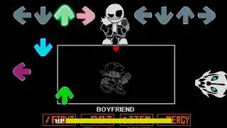 FNF Indie Cross V1 Sans - Burning in Hell (Genocide) - FC (HARD)