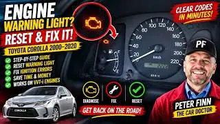 How to reset engine warning light Toyota Corolla VVT-i engine and fix ignition error. 2000-2020