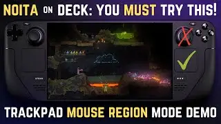 Noita on Steam Deck: Aiming is BETTER with the Trackpad! Try Mouse Region Mode! (Hand Cam Gameplay)