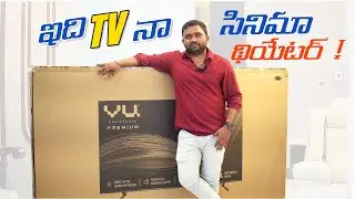Best TV in India 2023 🔥Vu GLO 85inch 4K QLED tv unboxing & Customer review in telugu
