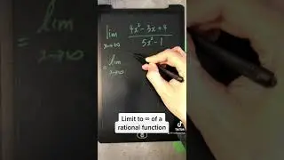 Limit to ∞ (infinity) of a rational function