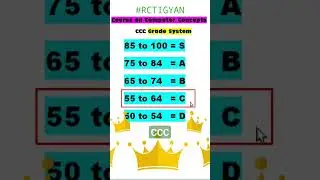 CCC Grade System #ccc #cccsyllabus #youtubeshorts #shorts #viral #computer #trending