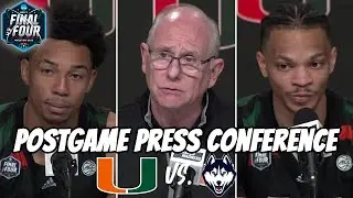 Miami's Season Ends at Final Four | Jim Larranaga, Jordan Miller & Isaiah Wong Press Conference