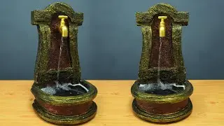 Easy & Simple Home Made Antique Water Fountain | DIY Awesome Indoor  Water Fountain  Using Cement