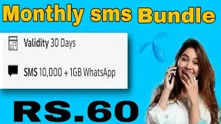 Telenor monthly sms package | Yelenor sms package 30 days | cheap price