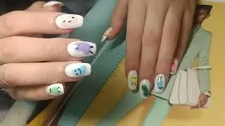 😛Работа ученицы, наращивание ногтей и дизайн. тяжело в учебе..... легко будет Дальше❣️‼️