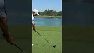 Just a little #dod skip across the pond. #golfball #golfswing @Thedodking