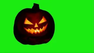 Halloween Pumpkin green screen