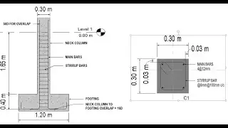 33 - HOW TO CALCULATE NECK COLUMN REINFORCEMENT- NECK COLUMN BBS