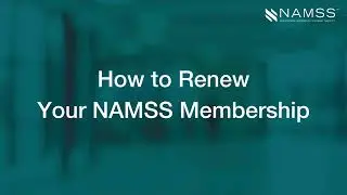 How to Renew Your NAMSS Membership