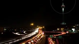 Tehran Milad Tower Time-lapse Photography day to night