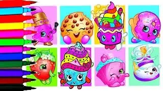 Shopkins Coloring Book Pages NEW Rainbow Color Learn Colors Popsicle Coloring Page Kids Fun Art