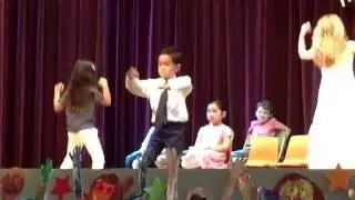 Drew dancing at his Kindergarten graduation. Go Drew!!!!