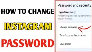 How To Change Instagram Password // Change Password On Instagram