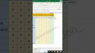 Count Present & Absent In Excel #exceltricks #exceltips #excelshorts