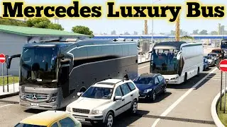 Luxury Mercedes-Benz Bus Driving in Traffic | Euro Truck Simulator 2 Bus Mod