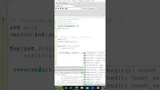 c++ Reverse Elements in  Vector