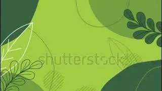 Earth Day Green Background liquid shapes leaves and elements - Spring Background