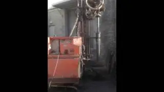Meehan Drilling using a overburden casing system, Xs drill system, in Dublin City Centre.