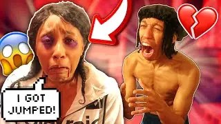 “I GOT JUMPED PRANK” ON BOYFRIEND!! **He Freaked Out**