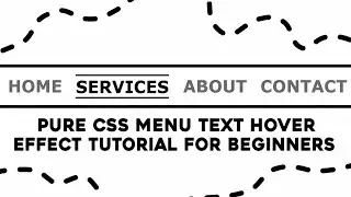 Pure CSS Menu Text Hover Effect Tutorial | Easy Navigation Hover Animation 