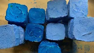 Part 2: Doing Oxichalk ; Blue Both Crunchy and Soft, Soft, Dusty, Powdery Gymchalk and Iron Oxide