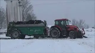 Rozmetání hnoje - Zetor Forterra 140 HD + Samson SP-11  Schaffer