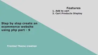 How to create an Ecommerce website using PHP Part - 9 | Ecommerce Website PHP ECOMMERCE | E-CODEC