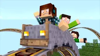 Minecraft Mod: Montanha Russa REALISTAS (Faça Looping )!! - Roller Coaster Mod