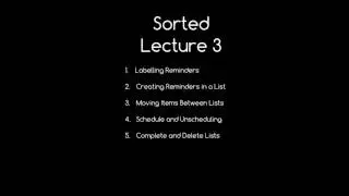 Lecture 3.0 Introduction