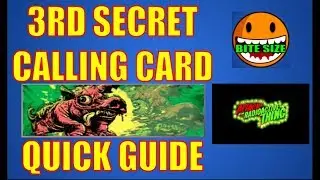 3RD SECRET CALLING CARD QUICK GUIDE INFINITE WARFARE ZOMBIES