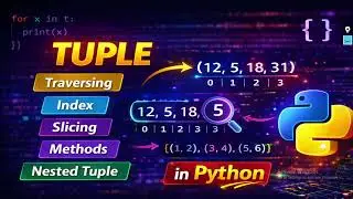 Lecture 18: Tuple in Python | Create, Indexing, Slicing, Methods, Nested Tuple (Hindi) 