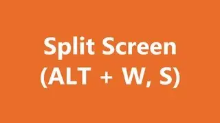 Excel Shortcuts - Split Screen