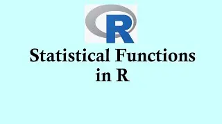 R programming - Statistical functions in R 