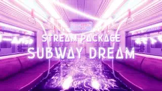 Subway Dream Animated Twitch Overlay Pack | Purple Stream Bundle