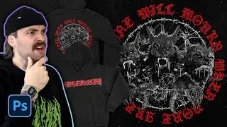 Let's Design INSANE Death Metal Merch - [Photoshop Tutorial] 2021