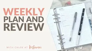 Setup for weekly planning and reviewing. Planner system tips.