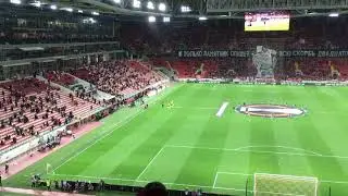 СПАРТАК - ЛЕСТЕР. Выход команд под гимн ЛИГИ ЕВРОПЫ